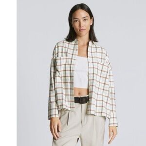 Everlane Top XXS Boxy Flannel Shirt